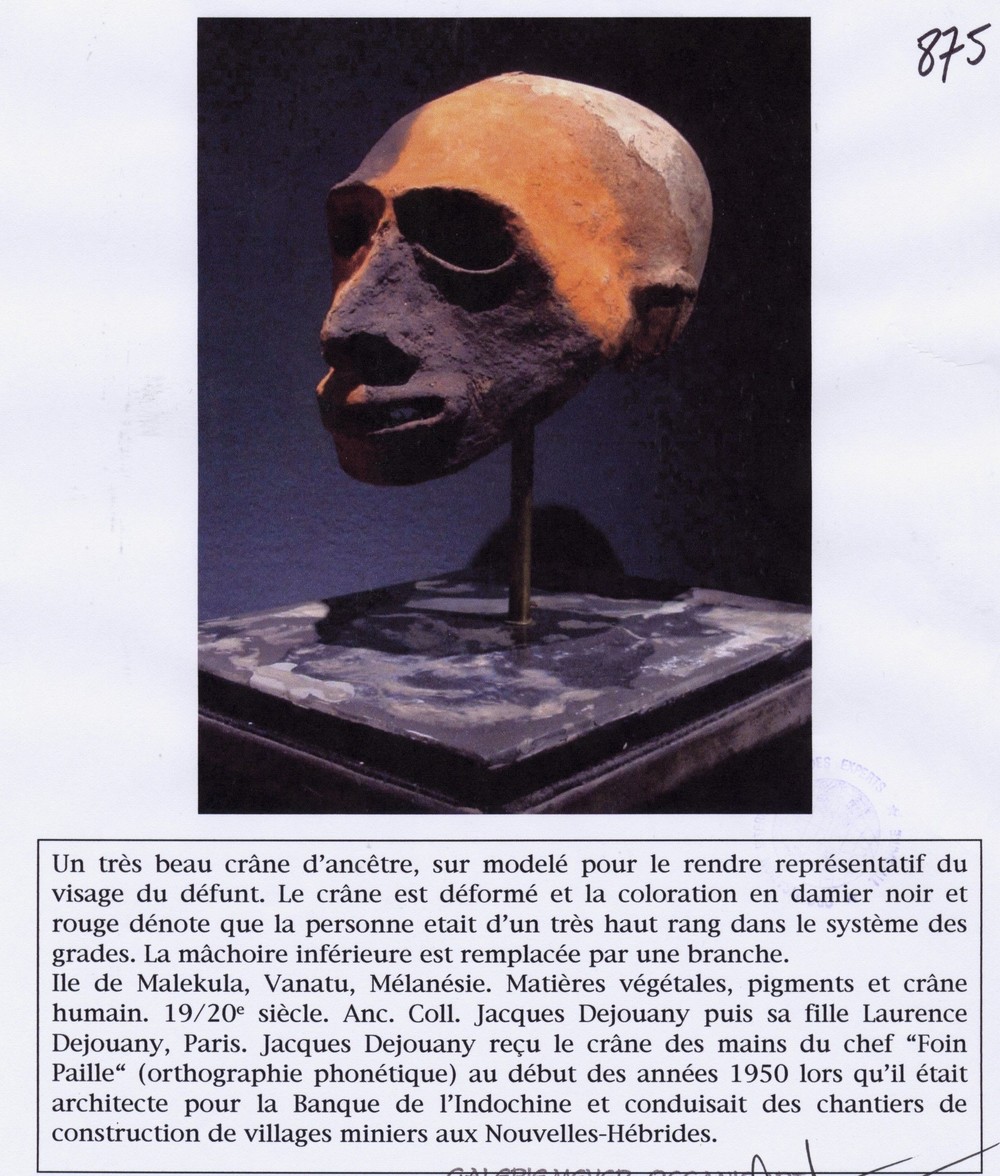 crâne surmodelé
Malekula Vanuatu