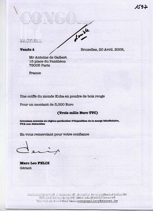 Coiffe Kuba "Tukula"
République Démocratique du Congo
Afrique Centrale