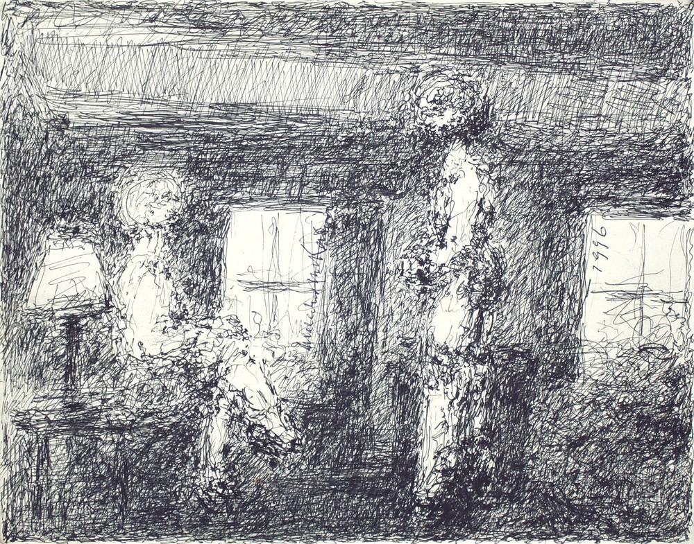 Figures in a room