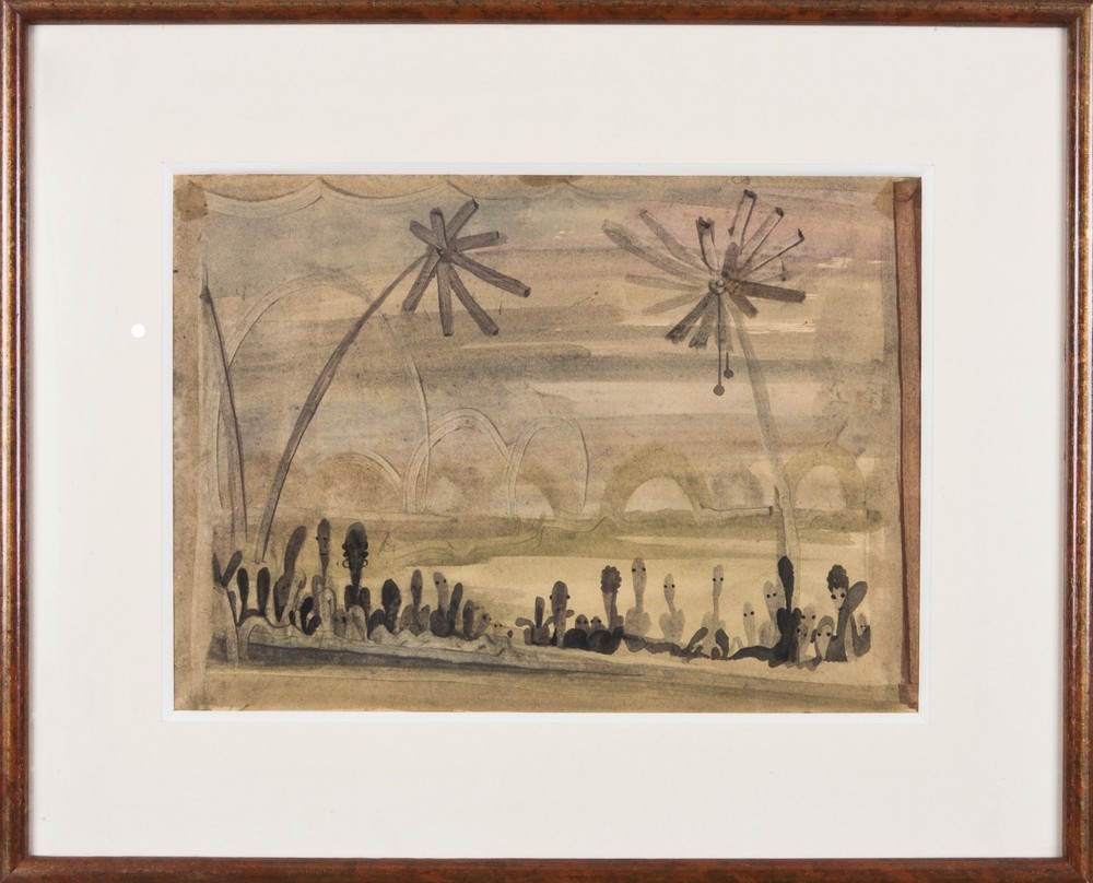 Paysage aux palmiers