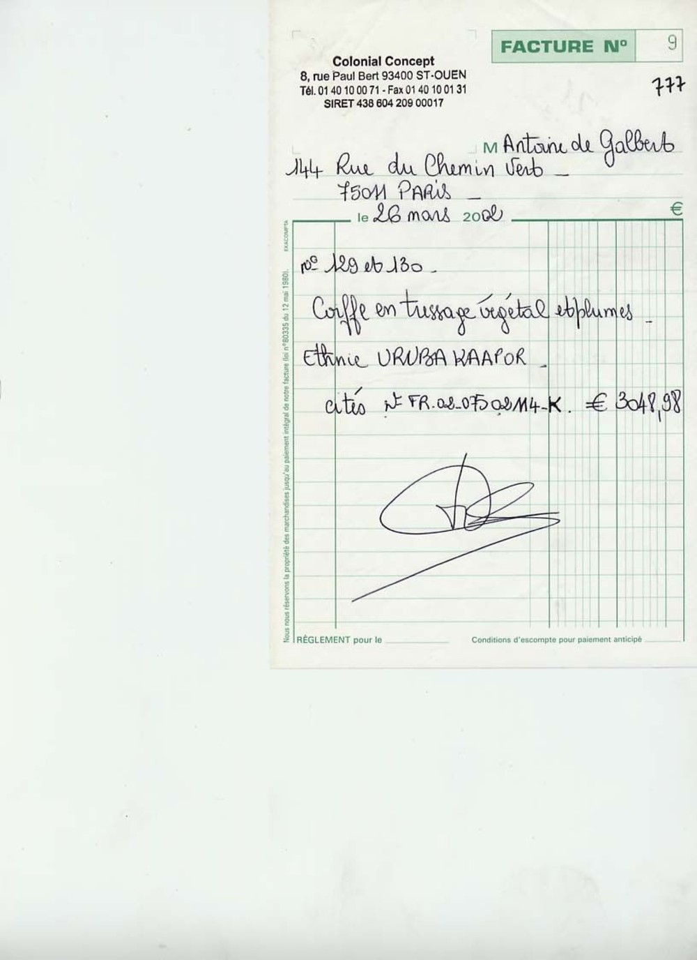 Coiffe en deux parties 
coiffe uruba kaapor
état de makanhao 
Brésil	
amérique du sud